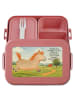 Mr. & Mrs. Panda Bento Box Pferd Springen Design mit Spruch in Rot Pastell