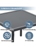 ABRIHOME Gartenlounge Set in Grau Schwarz mit Sofa Couchtisch Hocker 4-teilig