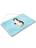 Mr. & Mrs. Panda Deko Schild Pinguin Marienkäfer ohne Spruch in Eisblau