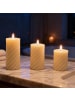 relaxdays 3 x LED Kerzen in Champagner