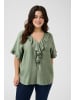 KAFFE curve Kurzarm-Bluse KCmeriana Regular fit in Oil Green
