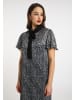 faina Damen Midikleid Mit Leoprint in Grau