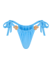 Moda Minx Bikinihose Nautilius Shell Ruched Tie Side Bikini Bottoms in Powder Blue
