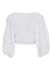 Urban Classics Urban Classics Ladies Structured Knotted Blouse in white