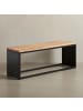 KADIMA DESIGN Sitzbank Akazie Massivholz / Steinoptik 120x45x35 cm Flurbank mit