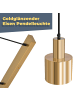 ZMH Pendelleuchte in gold 3-flammige E27 Vintage Esszimmerlampe