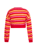 ebeeza Damen Pullover in ROT MEHRFARBIG