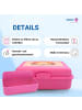 elasto Vorratsdose "School-Box" 1100 ml in pink - mit Regenbogen Motiv