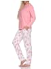NORMANN Langarm Pyjama Schlafanzug Homewear Ananas - 78598 in rosa
