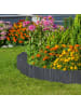 relaxdays Beeteinfassung in Anthrazit – (B)200 x (H)20 cm