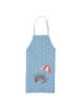 Mr. & Mrs. Panda Schürze Seeigel ohne Spruch in Blau Pastell