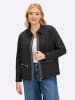 sheego Shirtjacke in schwarz-gemustert