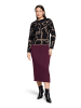 Betty Barclay Strickrock mit Seitenschlitzen in Dark Aubergine