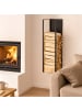relaxdays Kaminholzregal in Schwarz - (B)25 x (H)120 x (T)25 cm