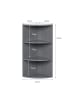 relaxdays Eckregal in Grau - (B)35 x (H)62 x (T) 25 cm