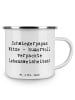 Mr. & Mrs. Panda Camping Emaille Tasse Spruch Schwiegerpapa Witz... in Weiß