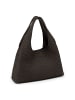 Les Visionnaires Paz Weave Silky Schultertasche Leder 42 cm café