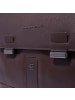 Piquadro Carl Aktentasche RFID Schutz Leder 43 cm Laptopfach in dark brown