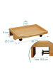 relaxdays Nachttisch klemmbar in Natur - (B)36 x (H)9 x (T)25,5 cm