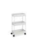 relaxdays Rollwagen in Weiß - (B)40 x (H)65,5 x (T)22 cm
