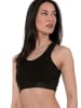 Yenita® Bustier 3er Set Sports-Collection mit breiten Trägern in schwarz