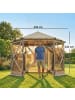 Outsunny Faltpavillon in Khaki 300L x 260B x 221H cm
