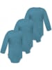 Normani Outdoor Sports 3ER PACK Baby Merino Langarmbody Tuai in Blau