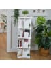 relaxdays Bücherregal in Weiß - (B)39 x (H)125,5 x (T)39 cm