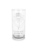Mr. & Mrs. Panda Wasserglas Hummel Blume mit Spruch in Transparent
