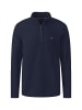 FYNCH-HATTON Pullover mit Troyer-Kragen au Baumwoll-Twill in Navy