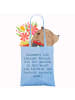 Mr. & Mrs. Panda Shopping Tasche Spruch Hebamme Lächeln mit Spruch in Sky Blue