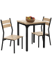 HOMCOM Essgruppe in Natur 60L x 60B x 76H cm