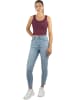 Janice 2 x Damen crop Top Namlea in Burgund