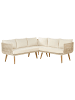 Beliani Sitzgruppe ALCAMO in Beige/Weiß/Braun linksseitig