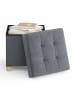 SONGMICS Sitzhocker Melisa in Grau - (B)38 x (H)40 x (T)38 cm