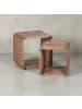 KADIMA DESIGN 2er Set Satztisch BOHA Massivholz Design Couchtisch 2 Tische,