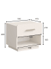 Feldmann-Wohnen 2er Set Nachtkonsolen Lorenz sandbeige je 53 / 41,5 / 48cm