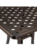 relaxdays Gartentisch in Schwarz/ Bronze - (B)54 x (H)53 x (T)54 cm