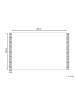 Beliani Kurzflor ANSAR in Blau/Weiß - (W) 160 x (L) 230 cm