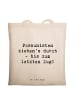 Mr. & Mrs. Panda Tote Bag Spruch Trombone Durchzieher mit Spruch in Creme