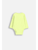 Coccodrillo Langarm-Body in limonengrün