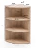 KADIMA DESIGN Eckregal: Modern, 3 Fächer, runde Front, Melaminharz-Beschichtung in Beige