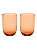 like. by Villeroy & Boch 2er Set Longdrinkbecher Like Glass 385 ml in Apricot