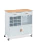 relaxdays Küchenwagen in Weiß - (B)86 x (H)88,5 x (T)41 cm