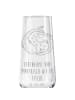 Mr. & Mrs. Panda Trinkglas Sternzeichen Fische mit Spruch in Transparent