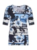 GOLDNER Kurzgröße:  Shirt Shirt in blau / weiß / marine / gemustert