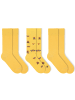 von Jungfeld Gemusterte Socken Classic & Icons Socken Bundle in Gelb