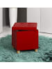 ebuy24 Pouf SizosM Hocker 4 Rot 38 x 38 cm