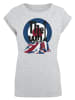 F4NT4STIC Extended Shoulder T-Shirt The Who Flag Blanket in grau meliert