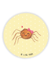 Mr. & Mrs. Panda Rund Magnet Spinne Agathe Freude ohne Spruch in Gelb Pastell